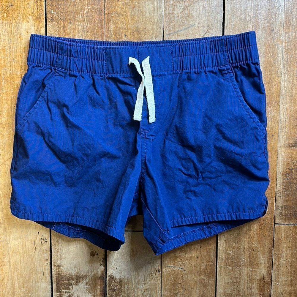 Amazon Essentials Girls size Large Navy Blue Pull-on Woven Cotton Shorts
